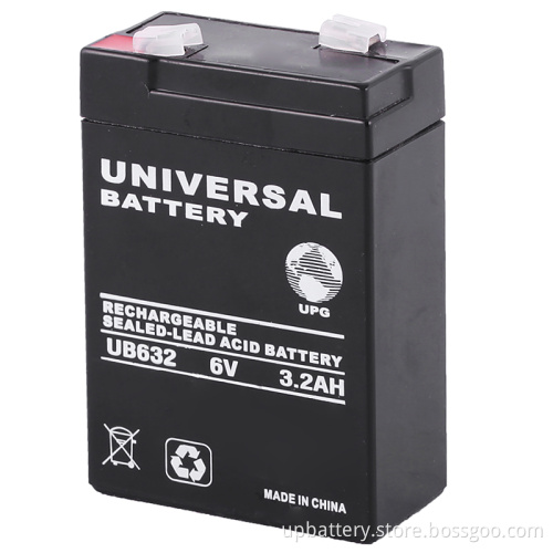 Cheap 6V 3.2ah Rechargeable Sealed Lead Acid Batteries